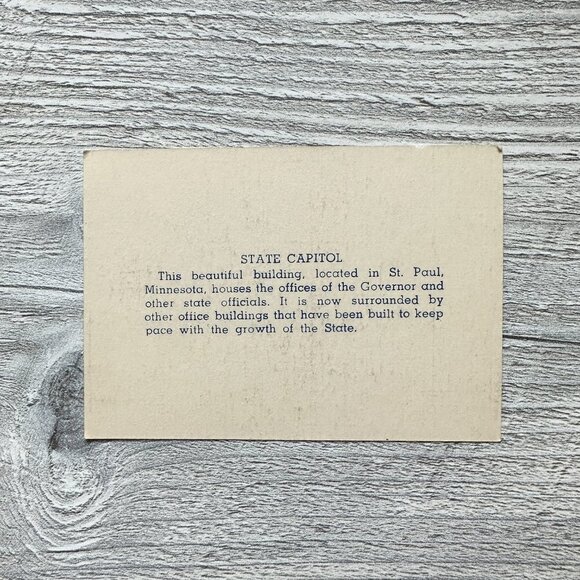 Minnesota State Capitol Mini Postcard - Picture 3 of 3
